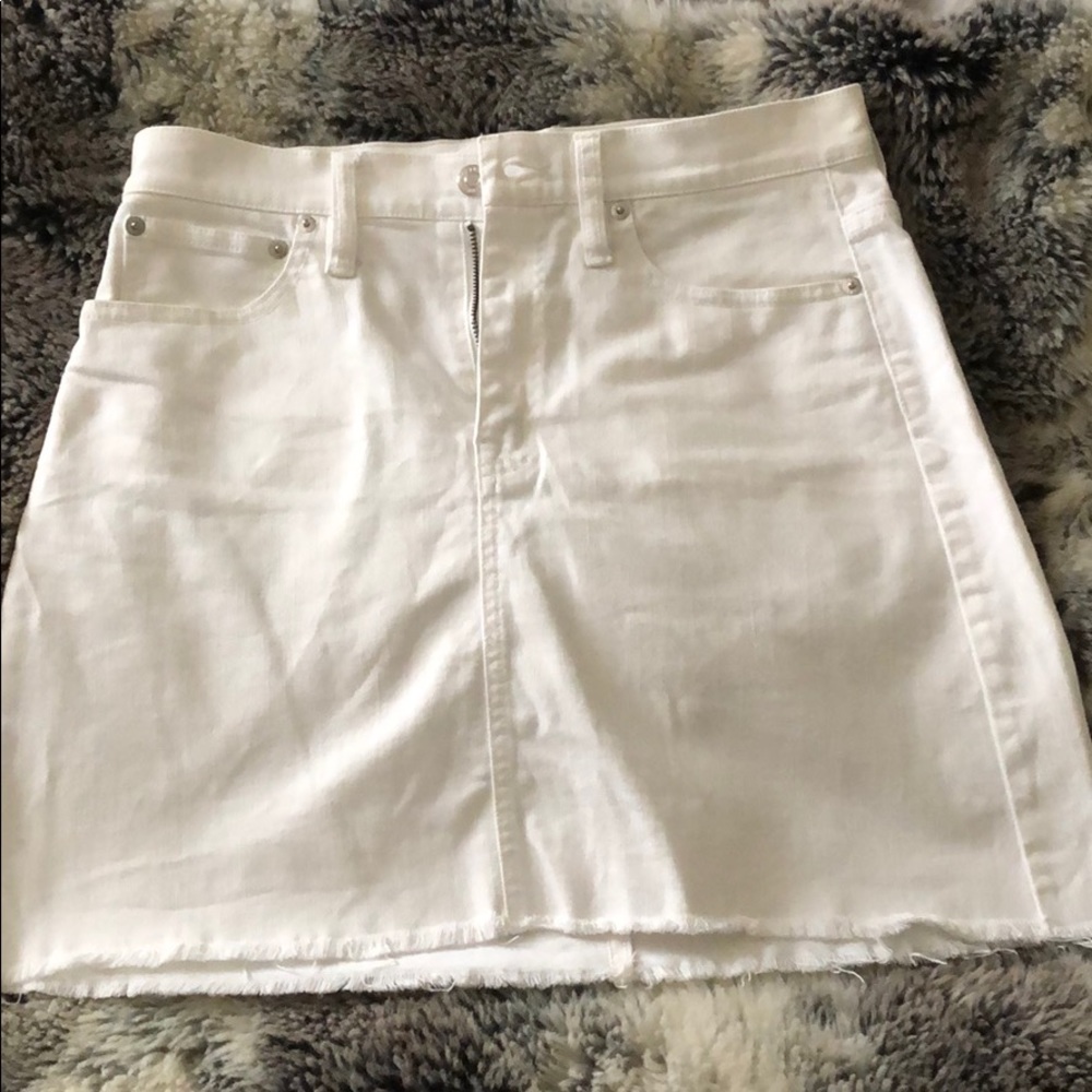 J crew white jean skirt